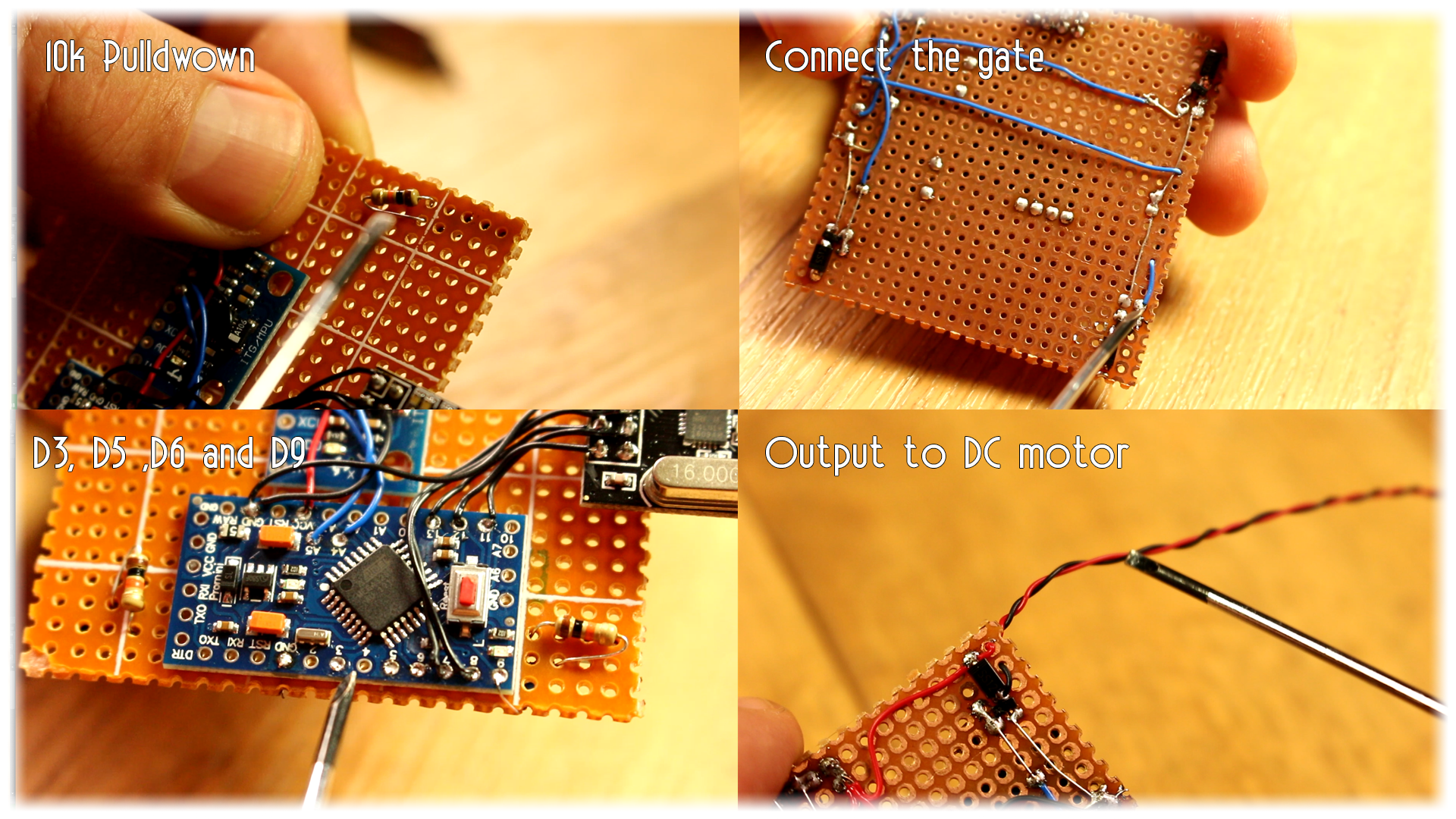 Arduino drone brushed DC motors