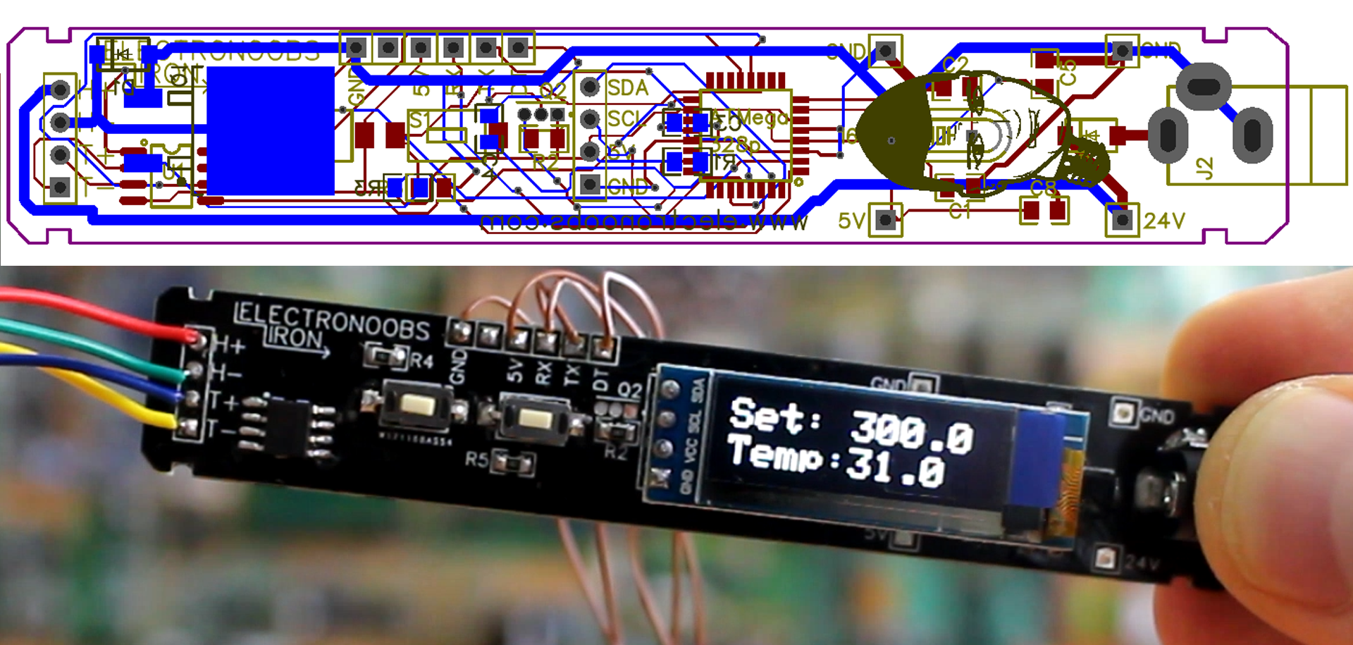 homemade soldering iron portable PCB