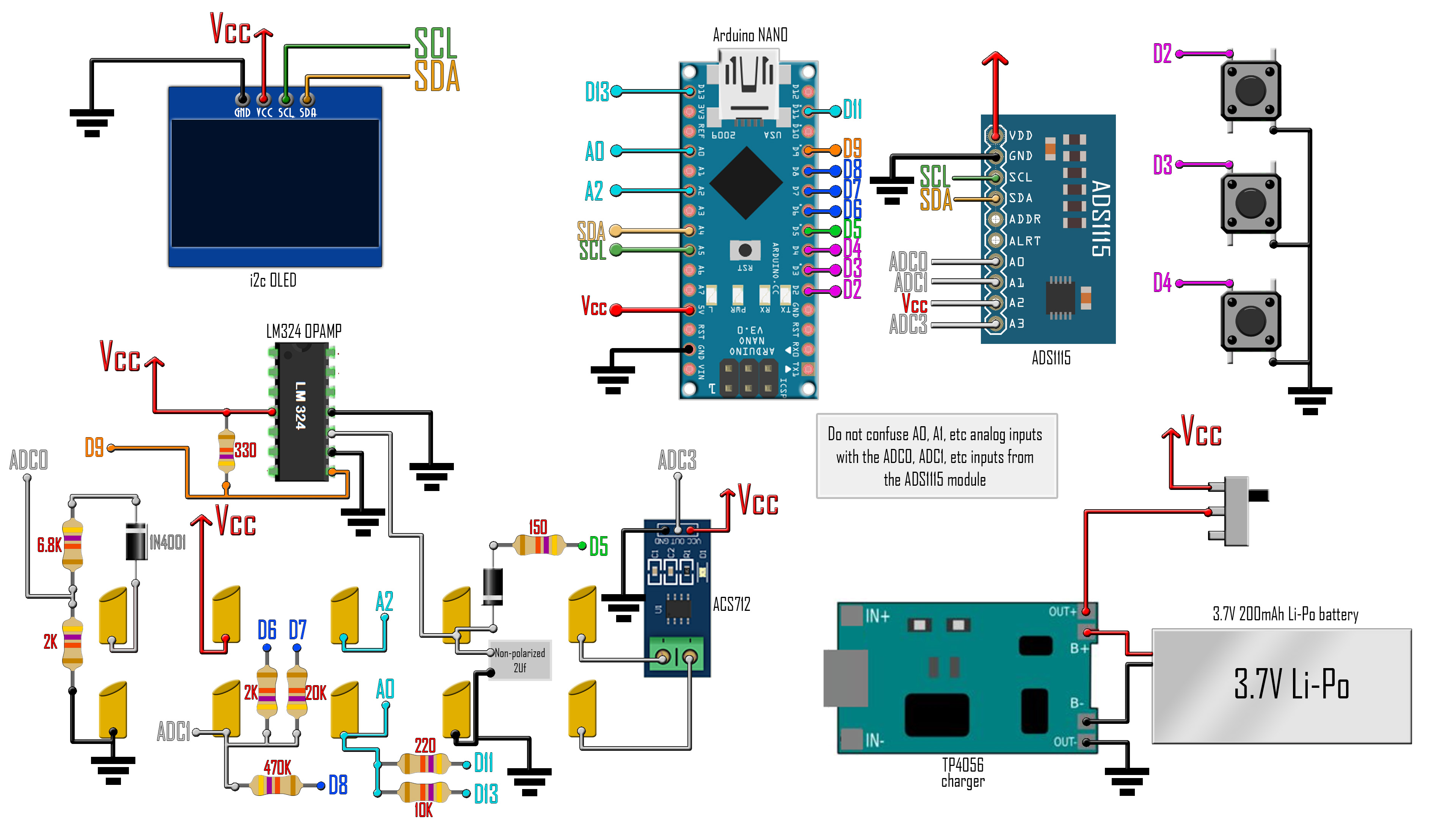 Arduino multimeter schematic homemade circuit