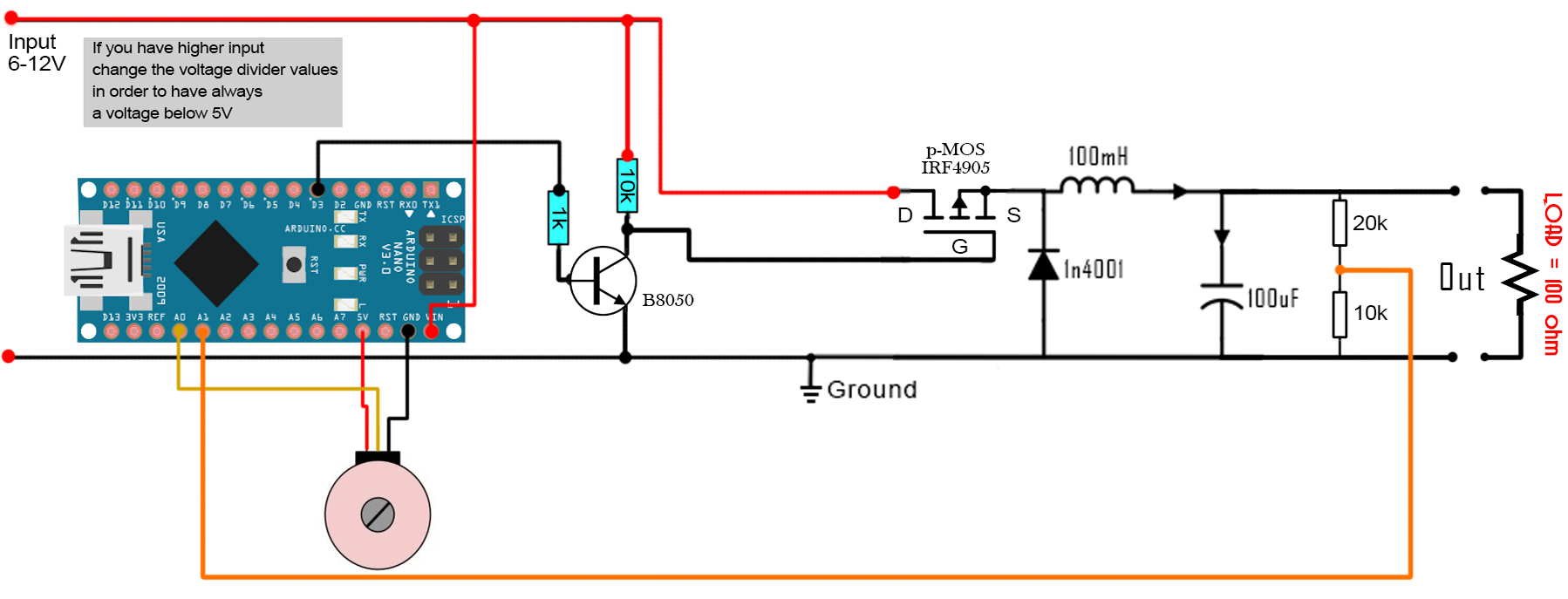 Dc To Dc Buck Converter Circuit Homemade Arduino