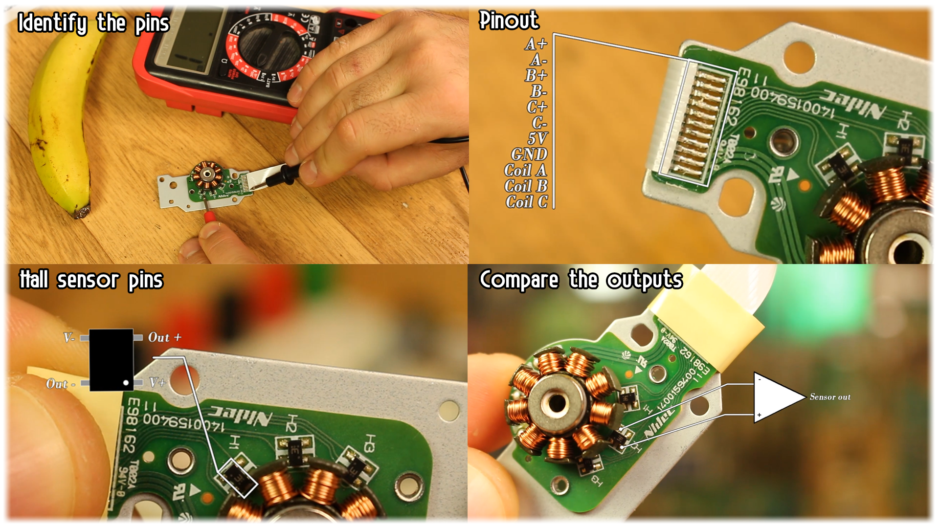 CD writer brushless motor pins circuit