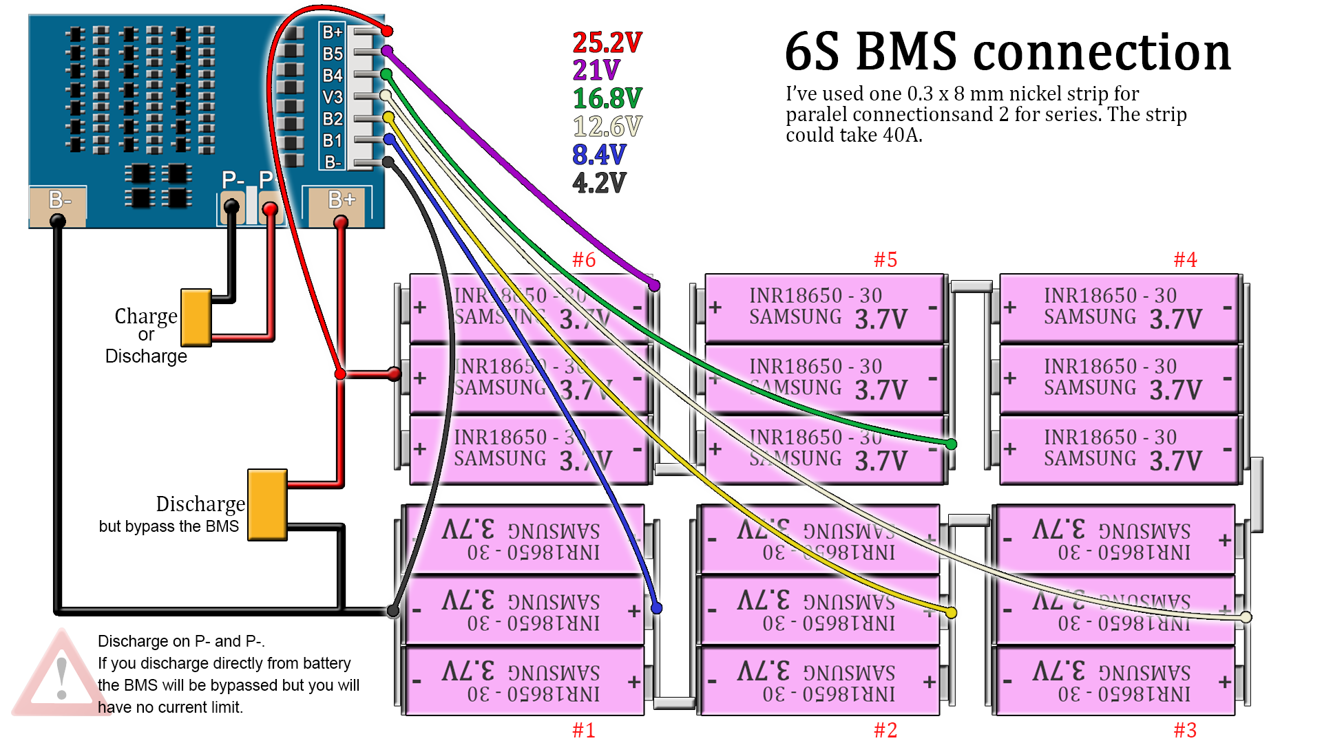 6s bms battery schematic connection