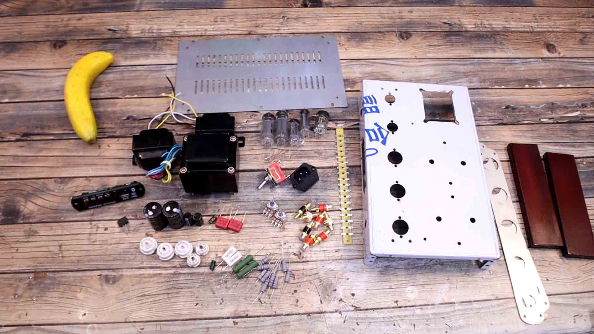 part list homemade vacuum tube audio amplifier