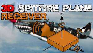 3d printed Spitfire receiver NRF24 MPU6050