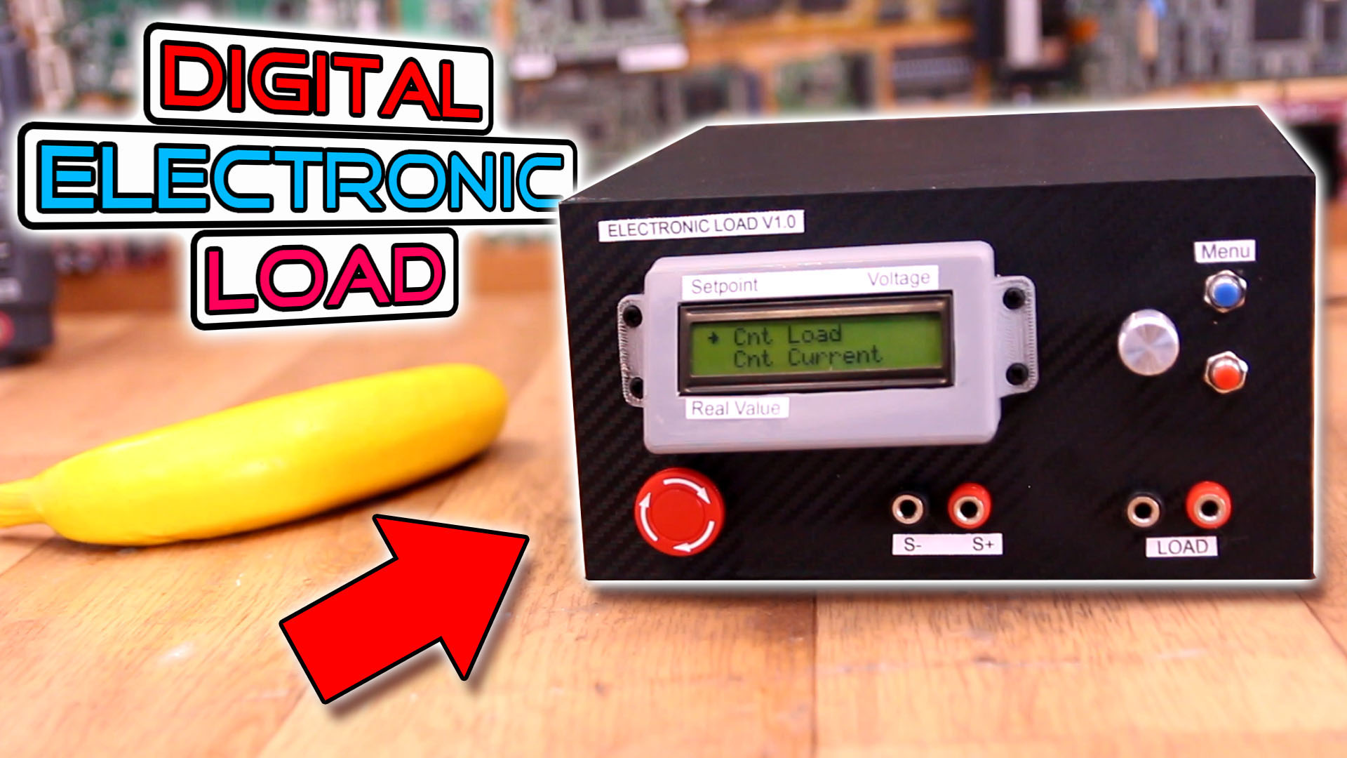  In this tutorial I show you how I've build a homemade electronic load with Arduino, an LCD, rotary encoder for the menu and a power MSOFET for load c