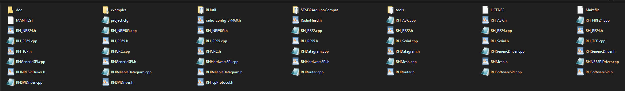 RadioHead library connection