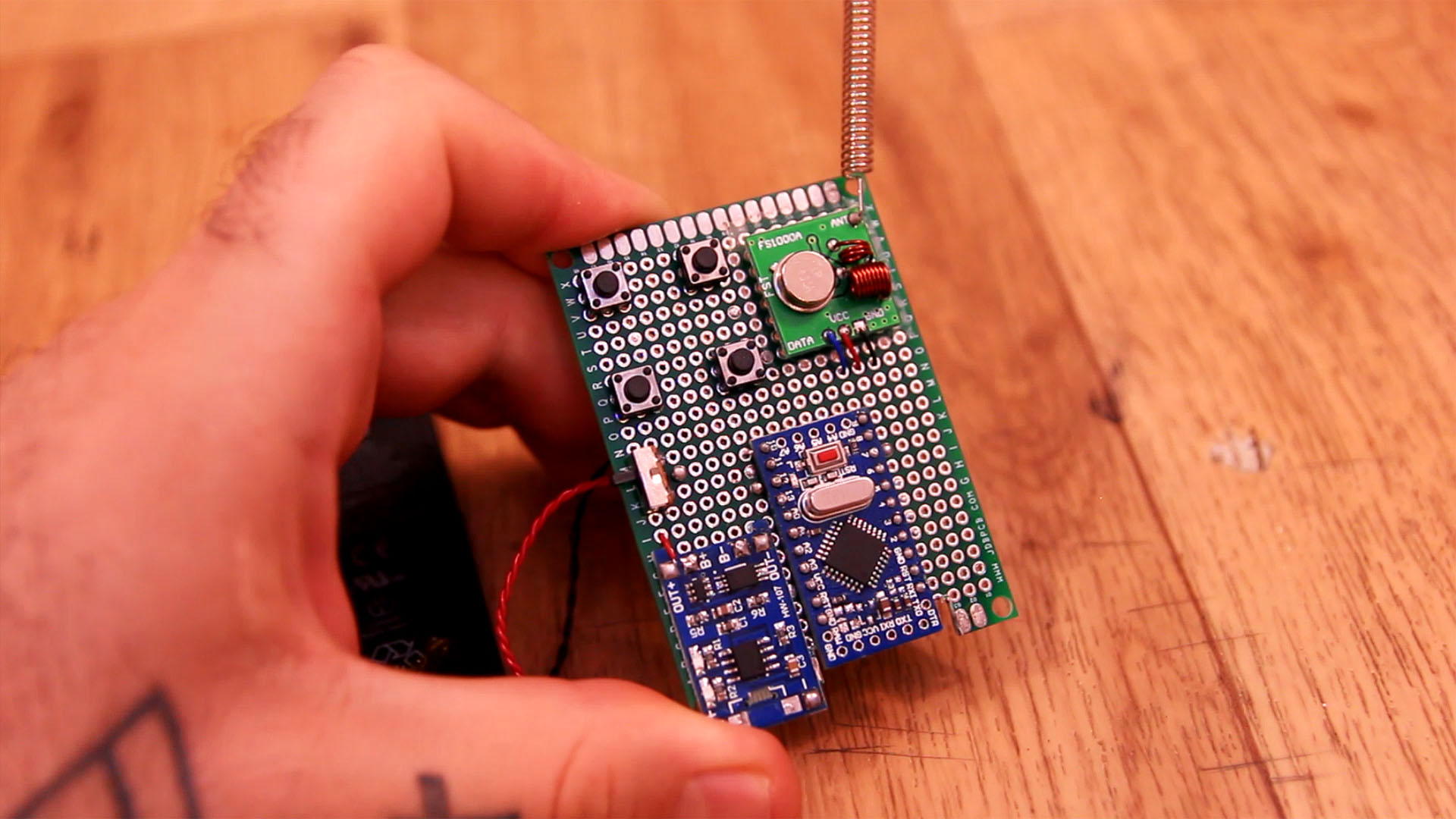 Arduino 433MHz remote homemade PCB