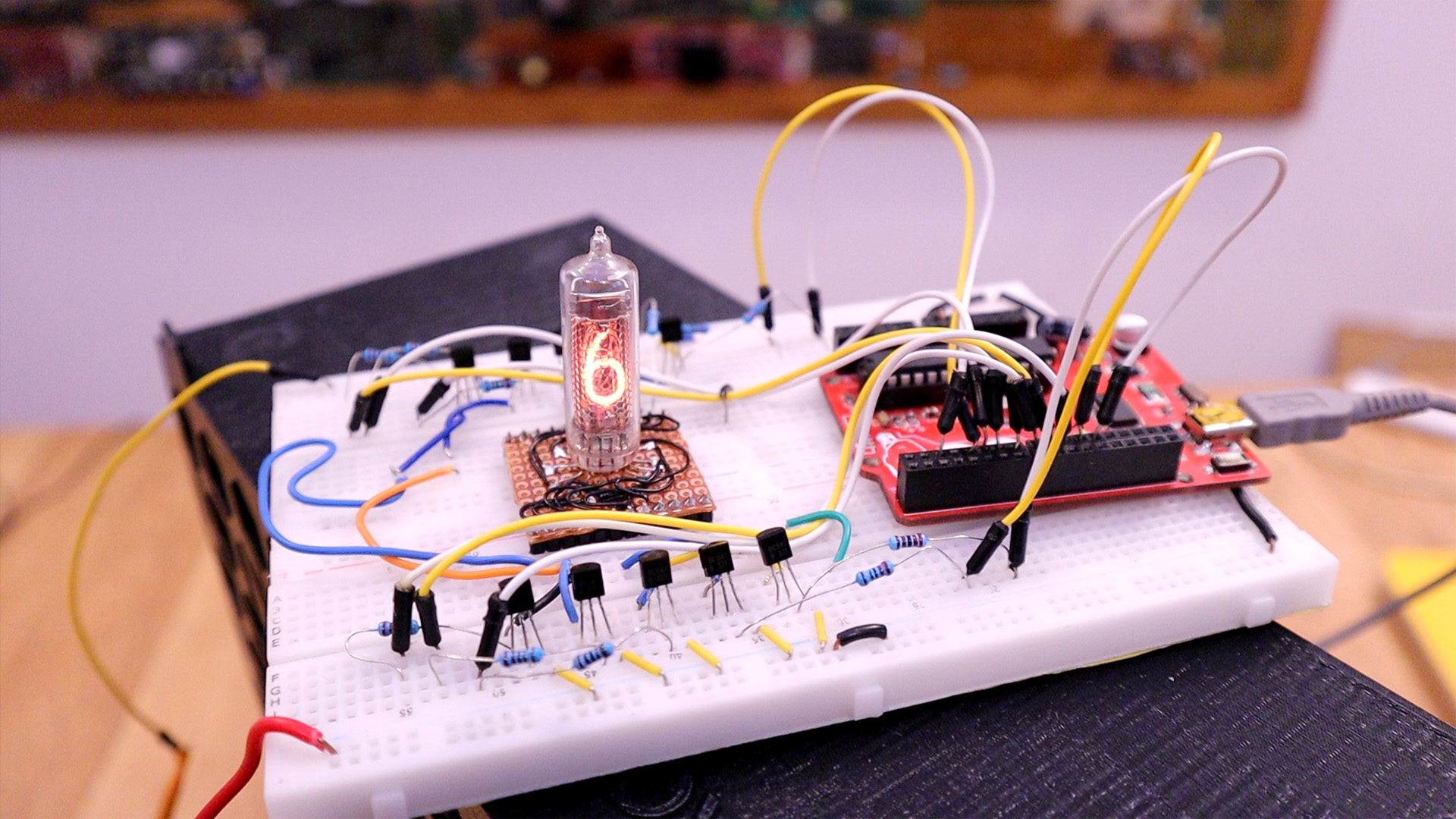 Arduino BJT nixie tube high voltage