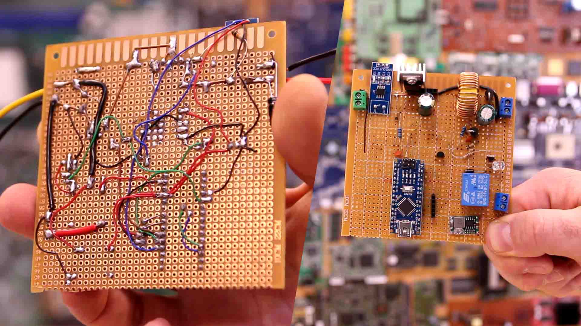 Arduino MPPT PCB components