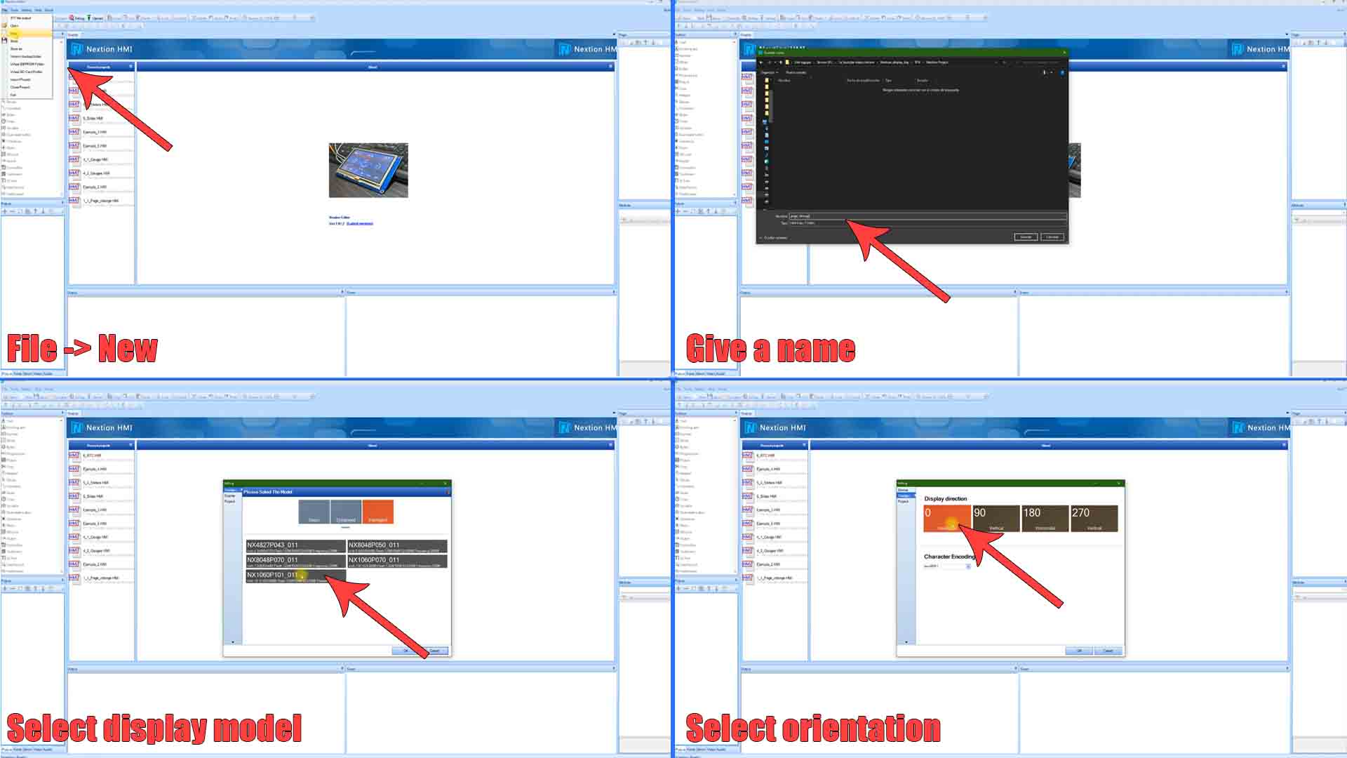 Create new NEXTION project