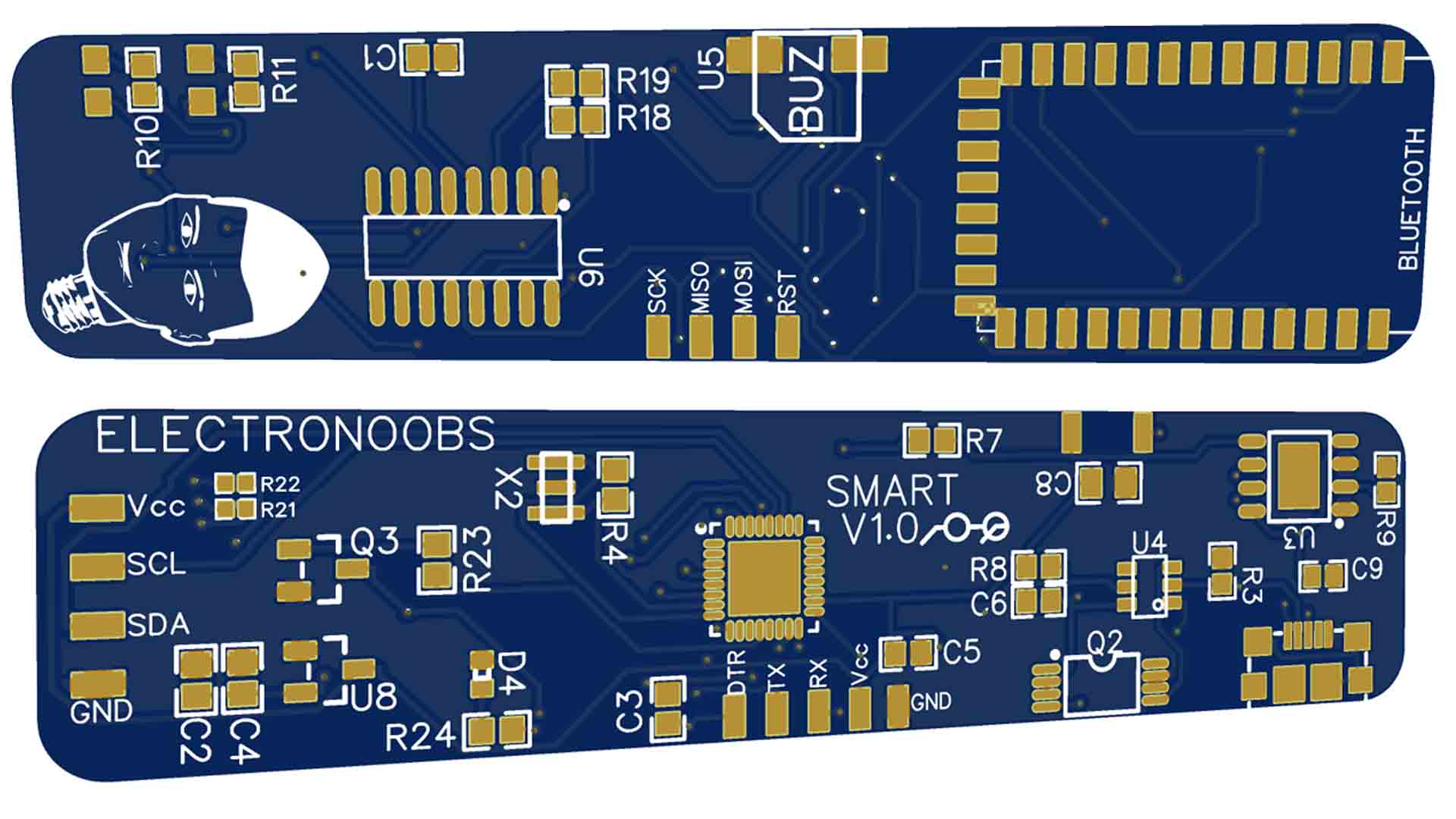 Arduino smart glasses PCB
