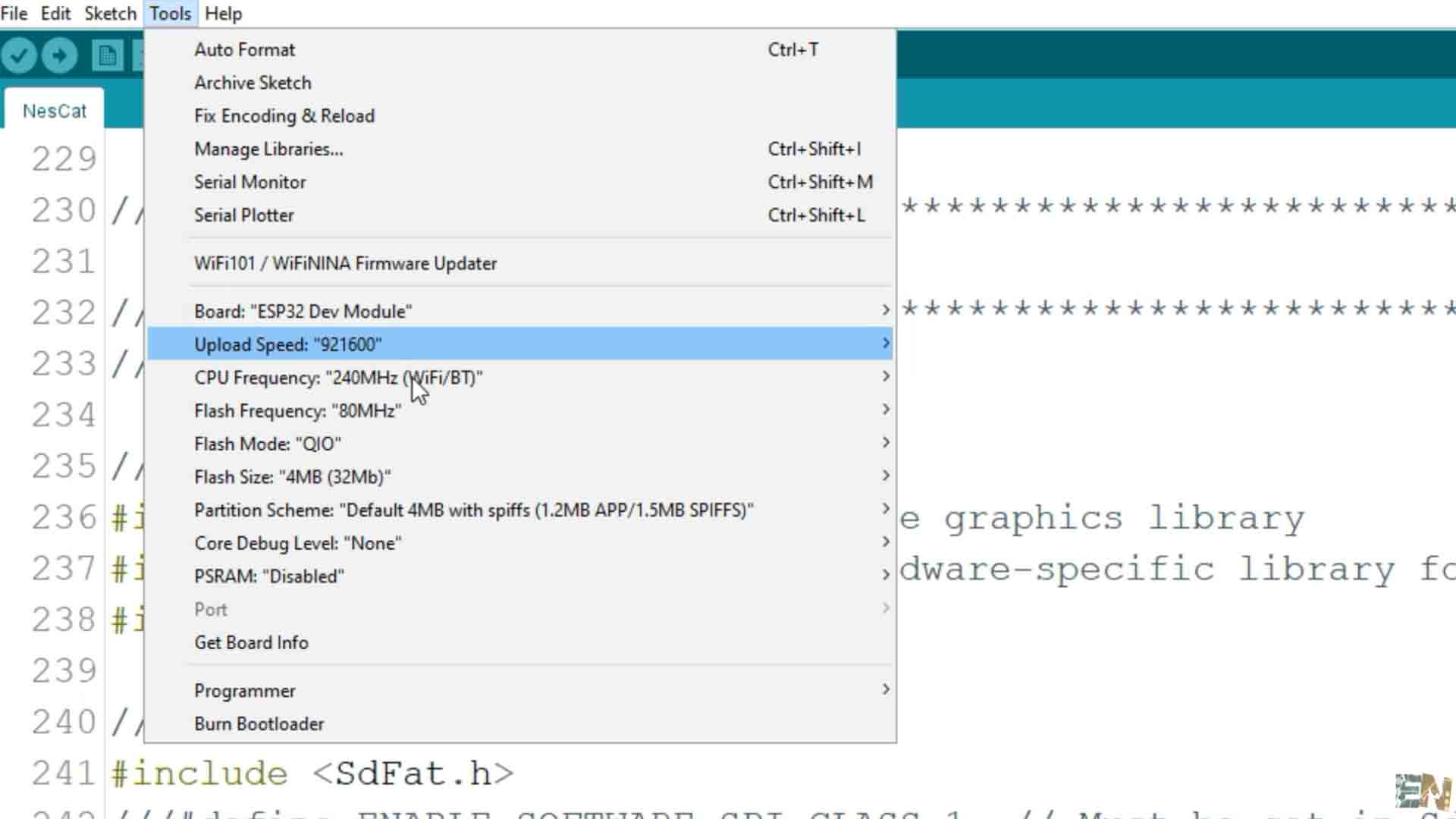 Arduino ESP32 NES console code download