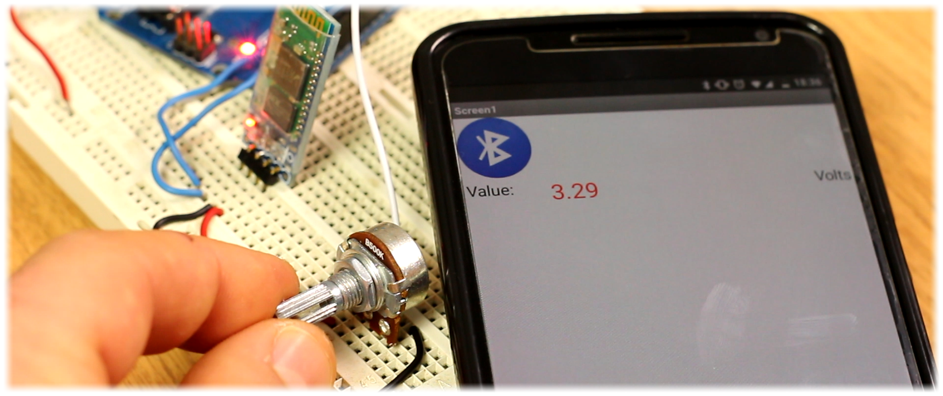 float voltage bluetooth arduino smarthpone