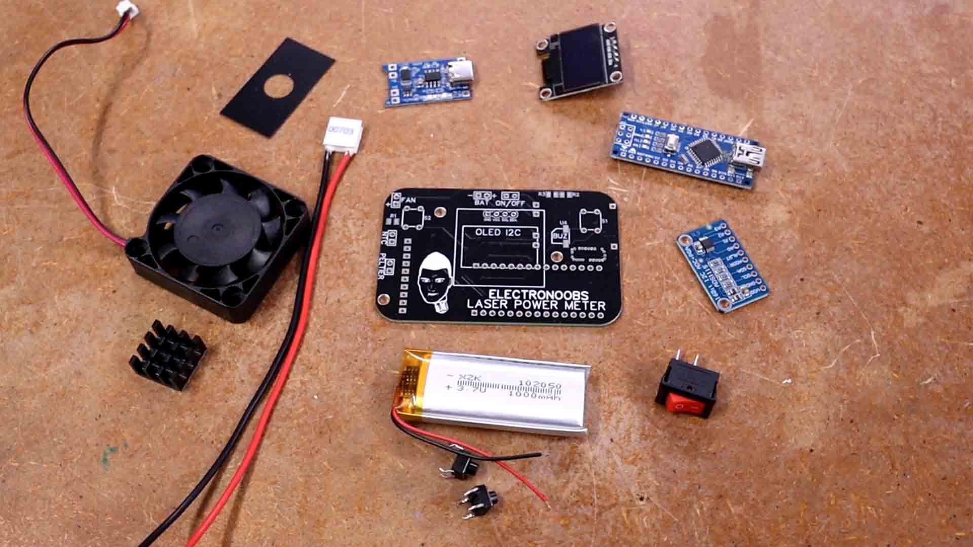 homemade arduino laser optic power meter DIY