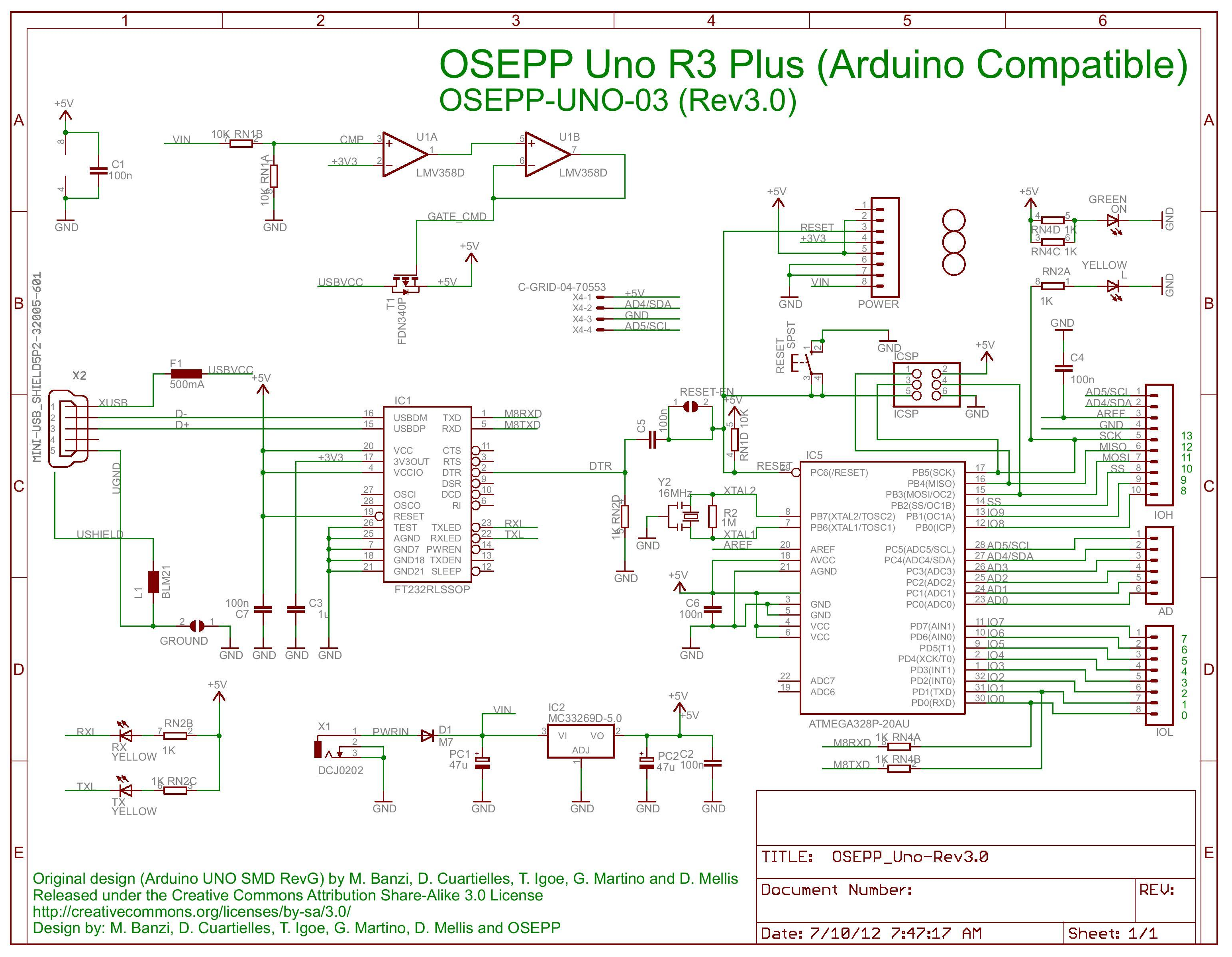 Arduino Uno R3 schematic
