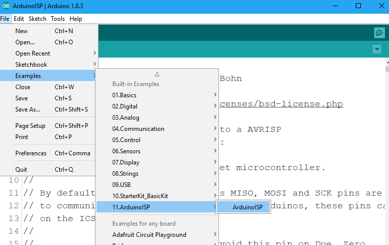 arduino on breadboard schematic