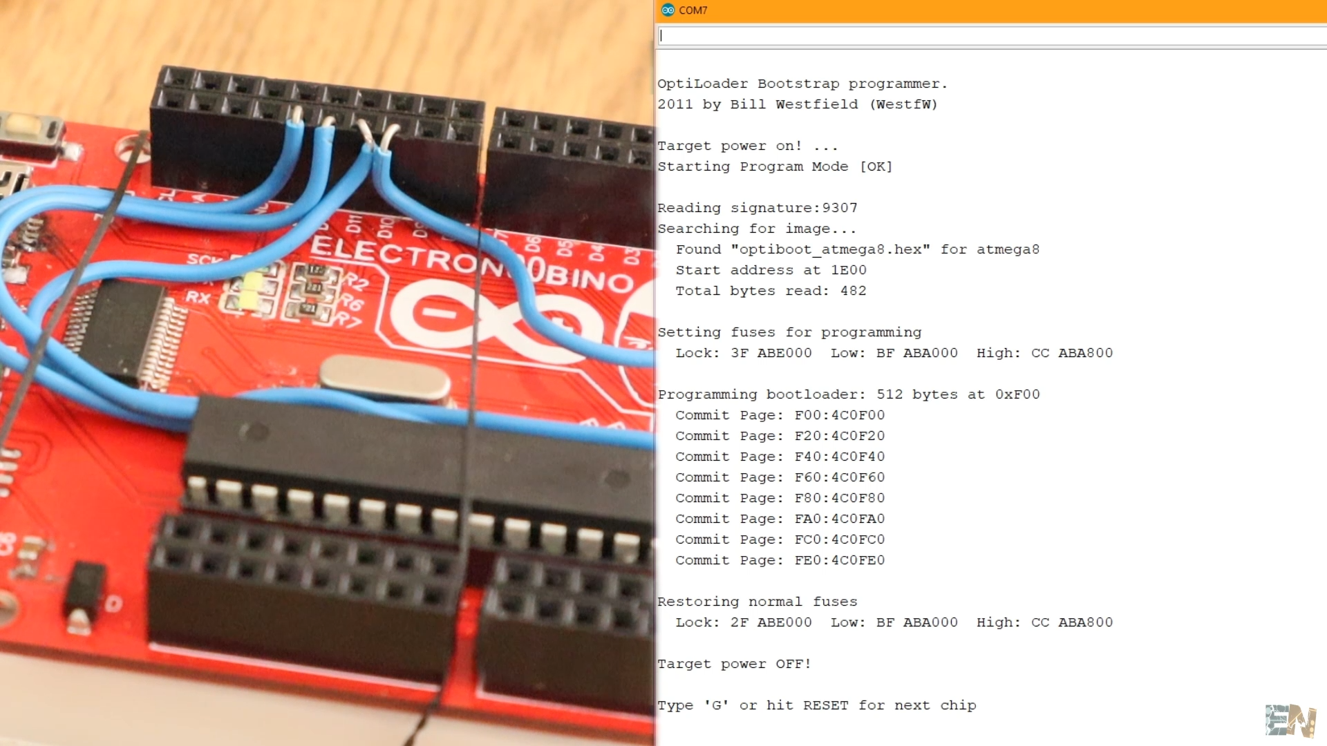 schematic burn bootloader ATmega8