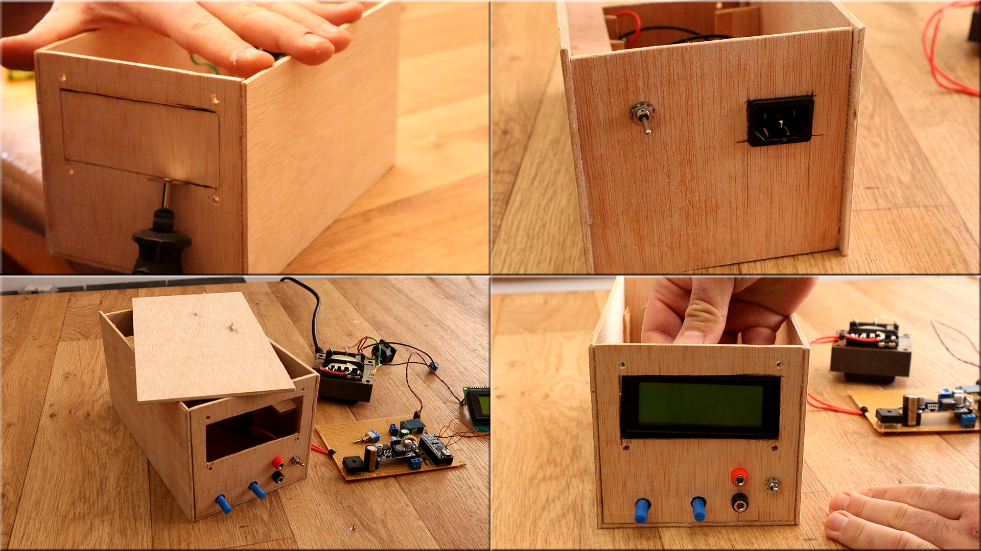 Arduino power supply wood case vintage