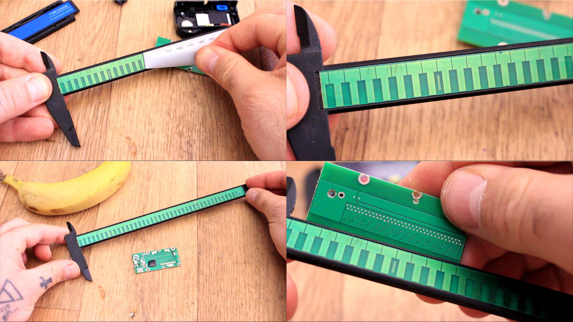 inside of digital caliper PCB board