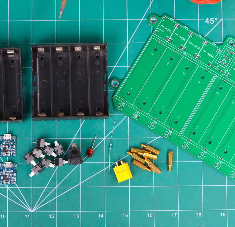 PCB prototype JLCPCB DIY 18650 Lithium Ion Cells Charging Grid