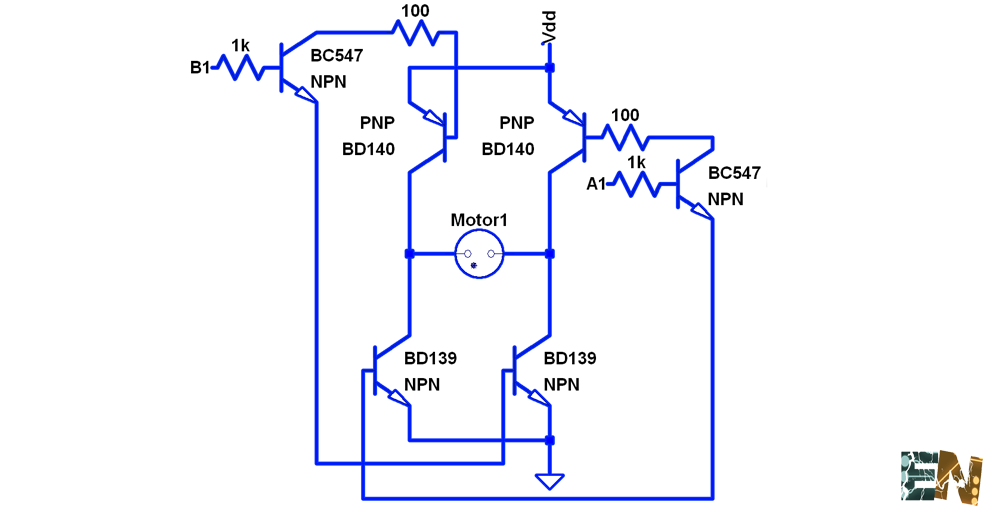 H-bridge circuit schematic