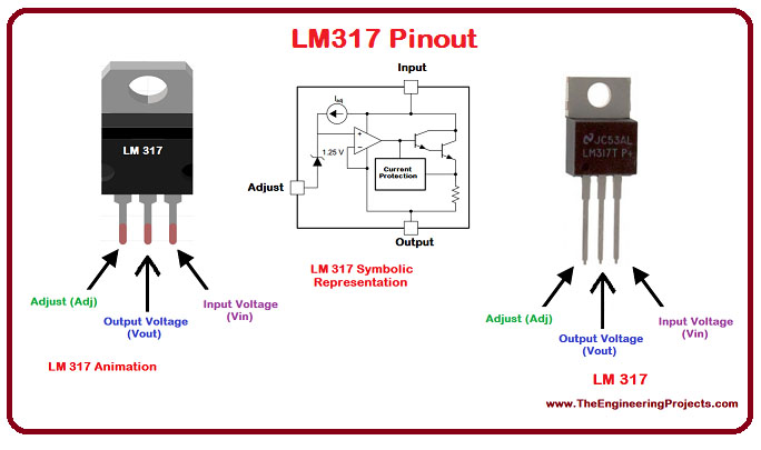 LM317 cirucit schematic calculator