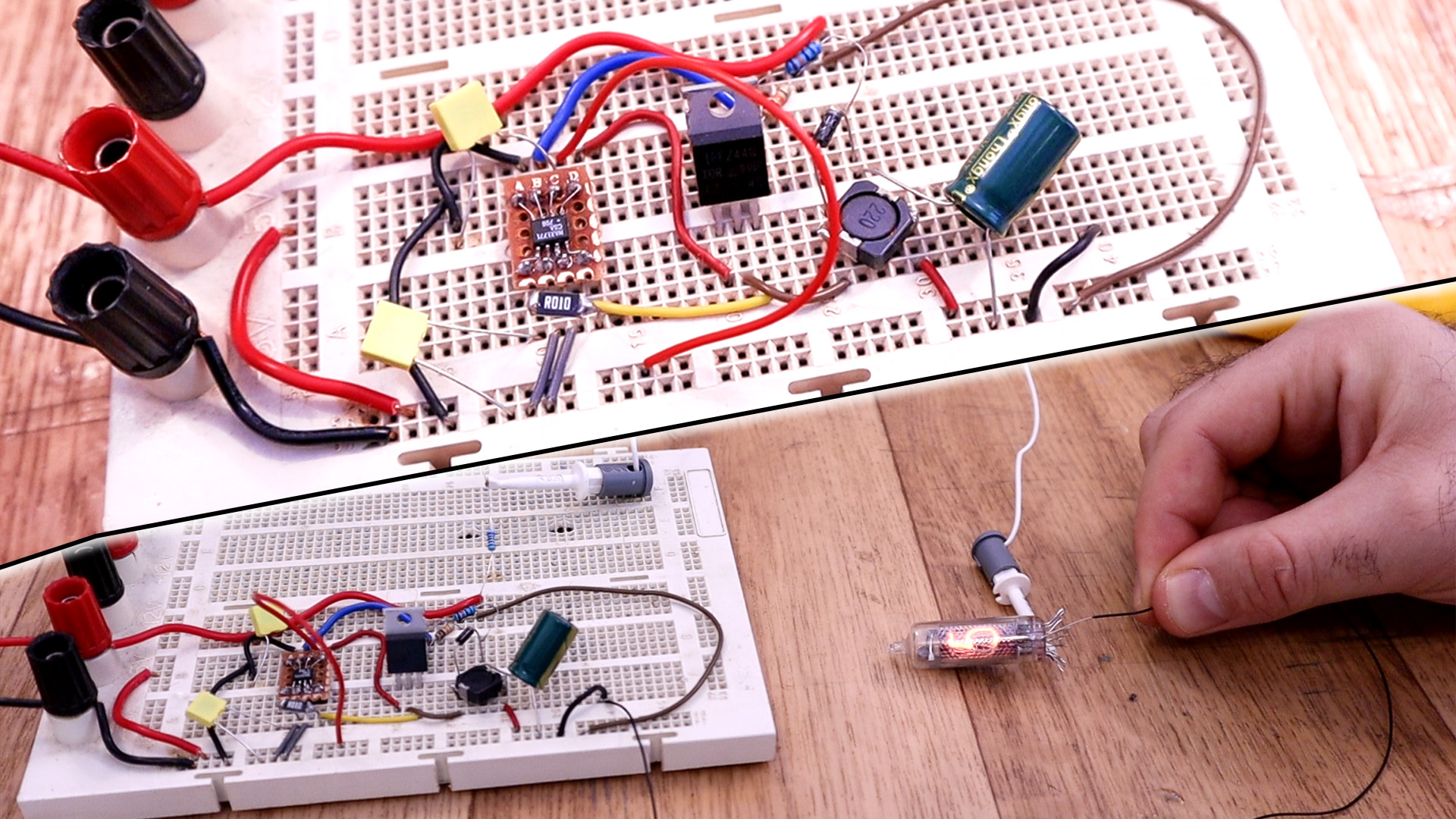 max1771 boost circuit test nixie tube