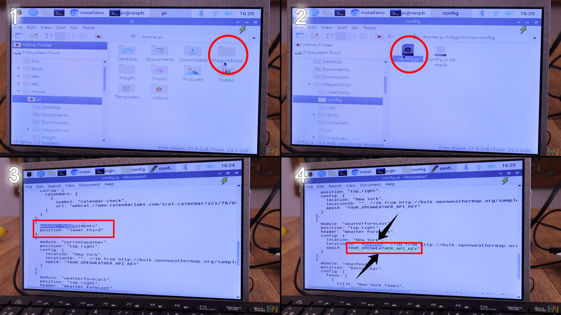 configure magic mirror on raspberry pi tutorial