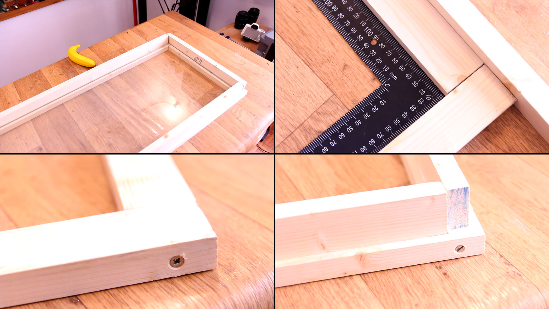 homemade wood mirror frame