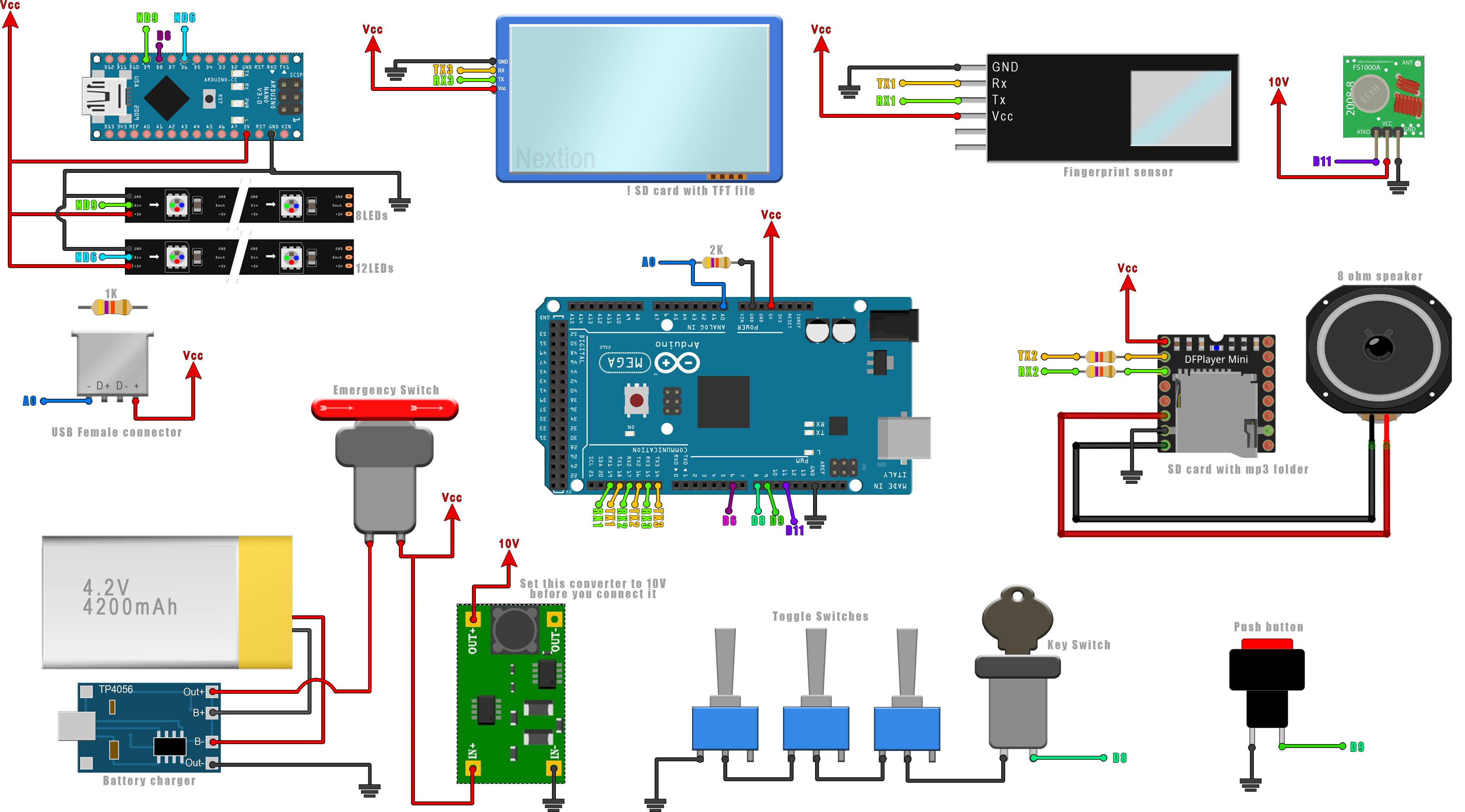 Arduino escaperoom enigma schematic puzzle