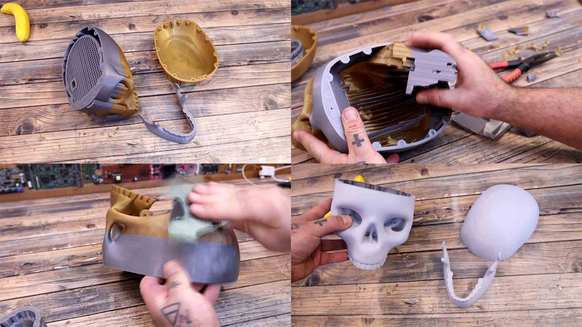 3D printed scary skull
