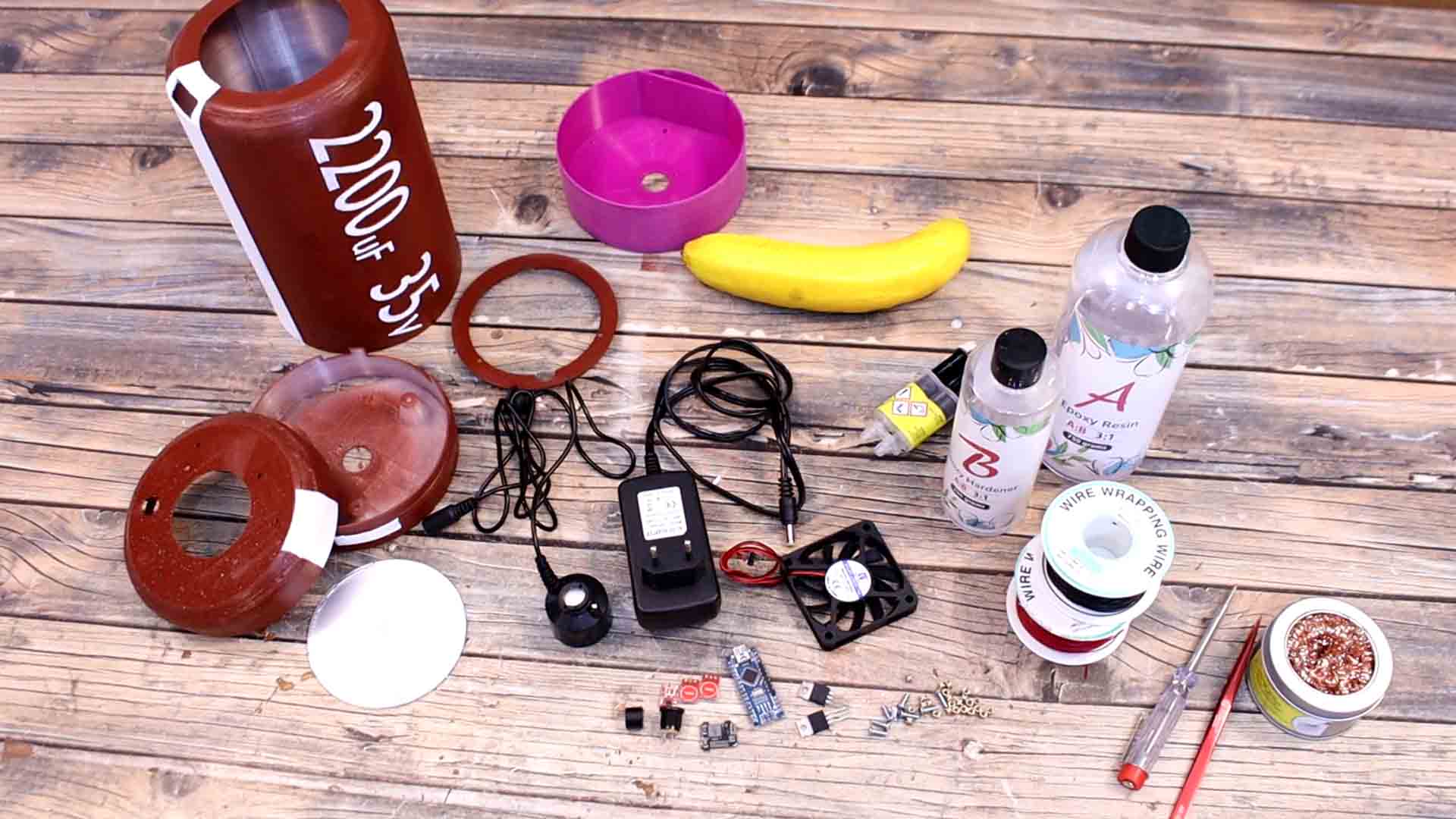 homemade ultrasonic humidifier 3D printed
