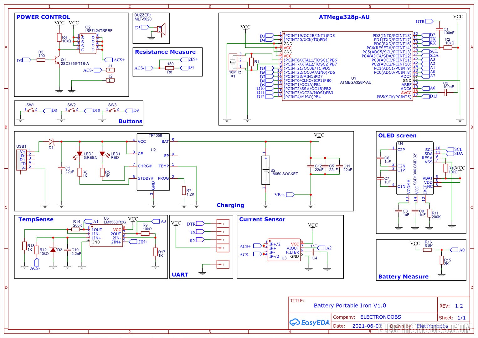 Portable homemade soldering iron schematic download